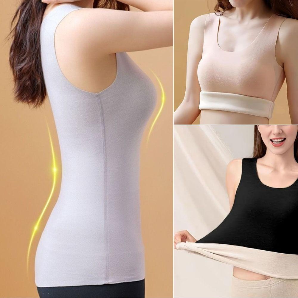 with Shelf Bra Lifting Shelf Bra Tank Thickened Warm Seamless Warm Underwear Winter Autumn