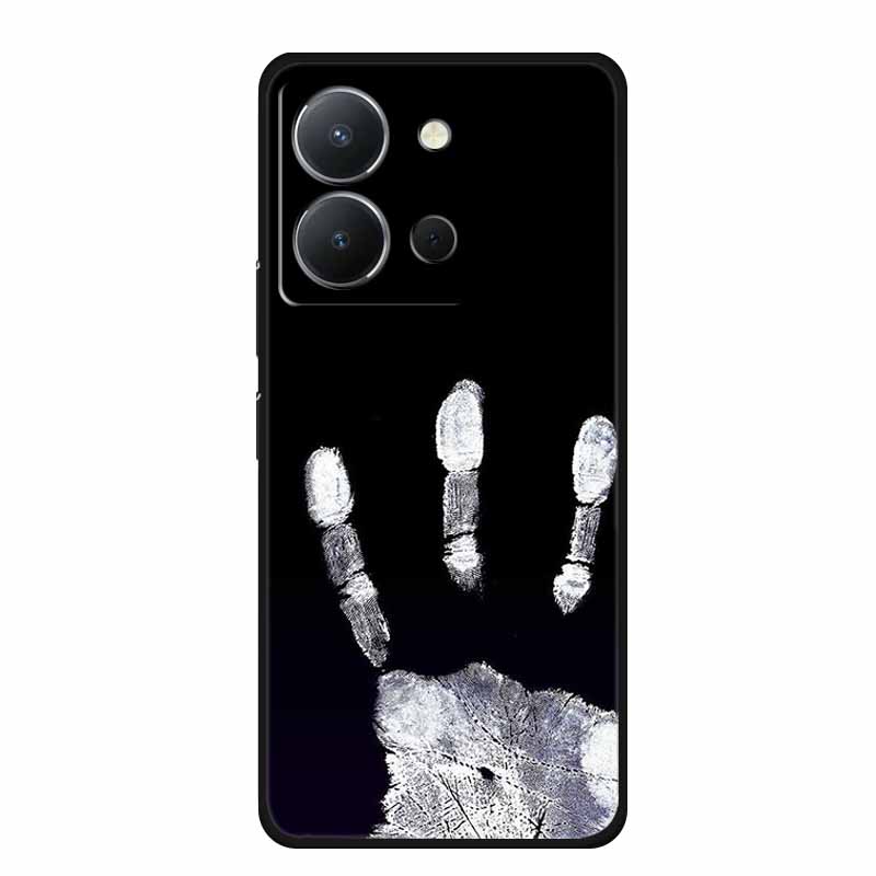 Для Vivo Y36 4G Чехол Роскошный ТПУ Мягкий Силиконовый Чехлы для Телефона Задняя Крышка Для VivoY36 4G Русская Версия Ударопрочный Цветы Новый Funda