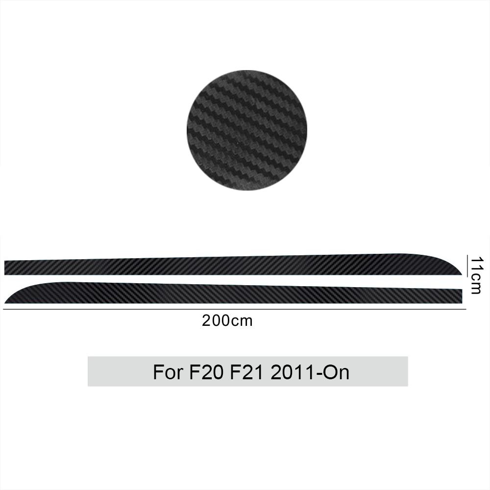 2 шт., наклейки в полоску на порог, боковая юбка автомобиля, 3D наклейки из углеродного волокна для BMW E90 E92 E93 F20 F21 F30 F31 F32 F33 F34 F15 F10 F01 F11 F02