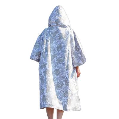 Пончо из микрофибры Tabarua, унисекс, моющееся, 3021 (ТРОПИЧЕСКИЙ БЕЛЫЙ)