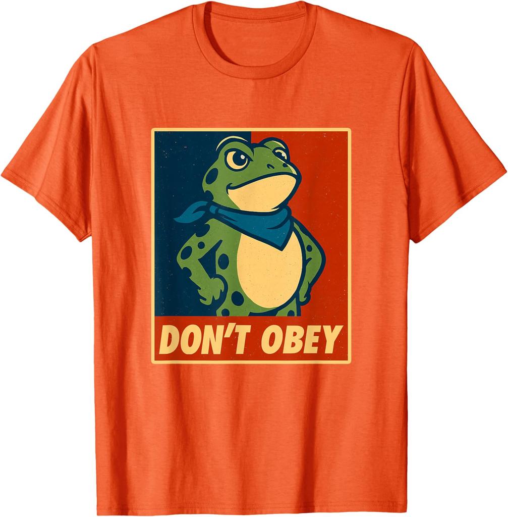 Don't Obey Frog Retro Protest Poster Design Resist Unisex T-Shirt 6