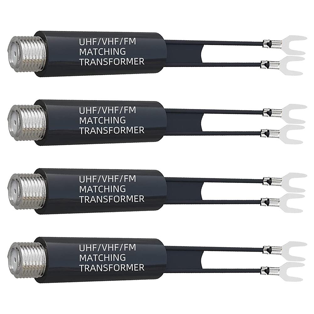 Transformer Adapter UHF/VHF/FM/TV F Cable 75-300 Ohm Balun Antenna Matching Transformer Adapter Cable Television Accessorie