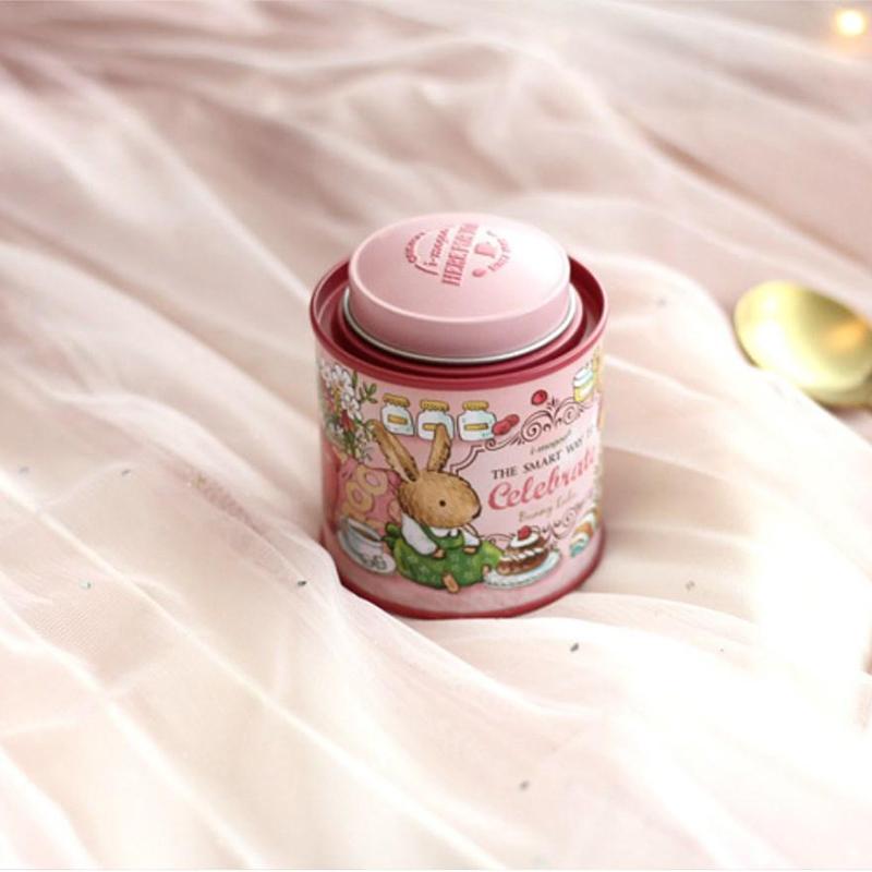 Мультяшный чемоданчик Jellycat в виде кролика, жестяная коробка для хранения, коробка для конфет и печенья, круглая металлическая шкатулка для украшений, подарочная коробка для свадьбы, дня рождения, вечеринки