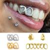 Новые золотые хип-хоп накладки на зубы Grillz, блестящие цирконы, полый сердечко, стоматологические Grillz, медные двойные сердечки, каппы на зубы, панк-стиль