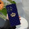 Quilted Texture Sofa Pattern Crown Case For OnePlus 10 Pro 15 13 12 11 13T 15R 13R 10R 10T 8T Nord CE 5 4 2 3 Lite N20 N30 Cover