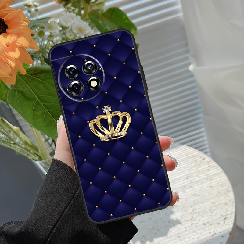 Quilted Texture Sofa Pattern Crown Case For OnePlus 10 Pro 15 13 12 11 13T 15R 13R 10R 10T 8T Nord CE 5 4 2 3 Lite N20 N30 Cover