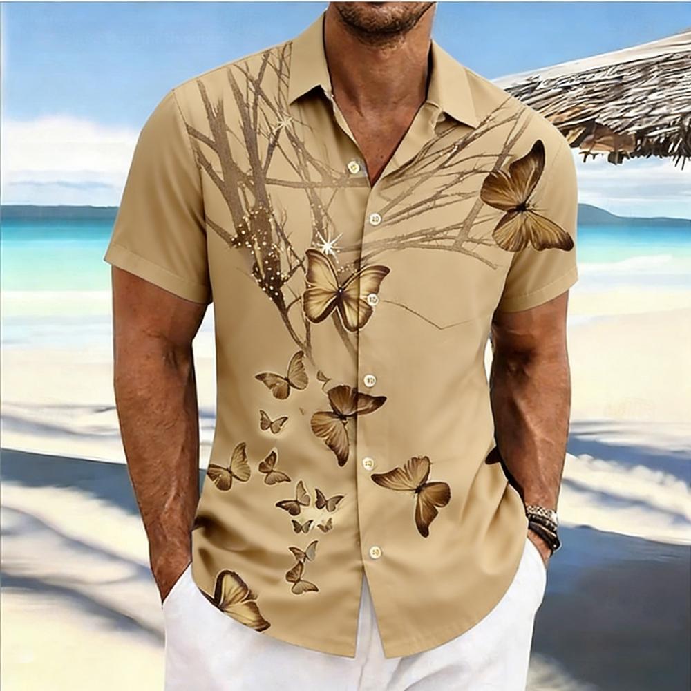 2026 Men's New Short Sleeve Shirt Natural Insect HD 3D Printed Shirt Hawaiian Beach Party Clothes Men's Ready Supply for You