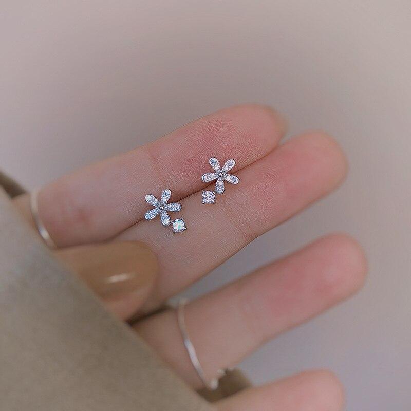 Новые модные серьги-гвоздики с подвесками в виде цветка циркония для женщин и девочек, элегантные свадебные украшения Pendientes Brincos eh1128