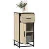 VidaXL Buffet Sonoma Oak 35.5x35x76 Cm Engineered Wood and Metal, Storage Cabinet, Entryway Furniture, Accent Furniture 848960