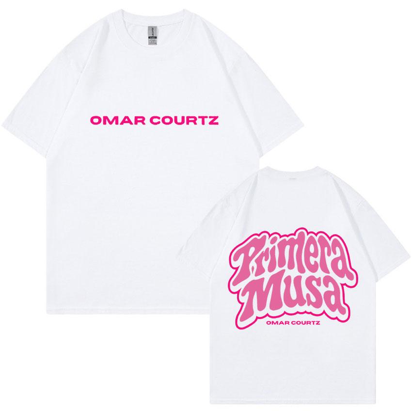 Fashion Omar Courtz Primera Musa 2026 Album Comfortable Tshirt for Unisex Women Hiphop Casual Pure Cotton Tshirt