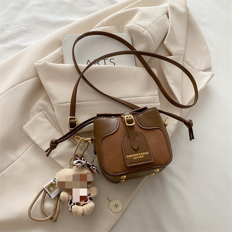 Pendant Cute Pu Material Children Shoulder Bag Suitable For Matching Daily