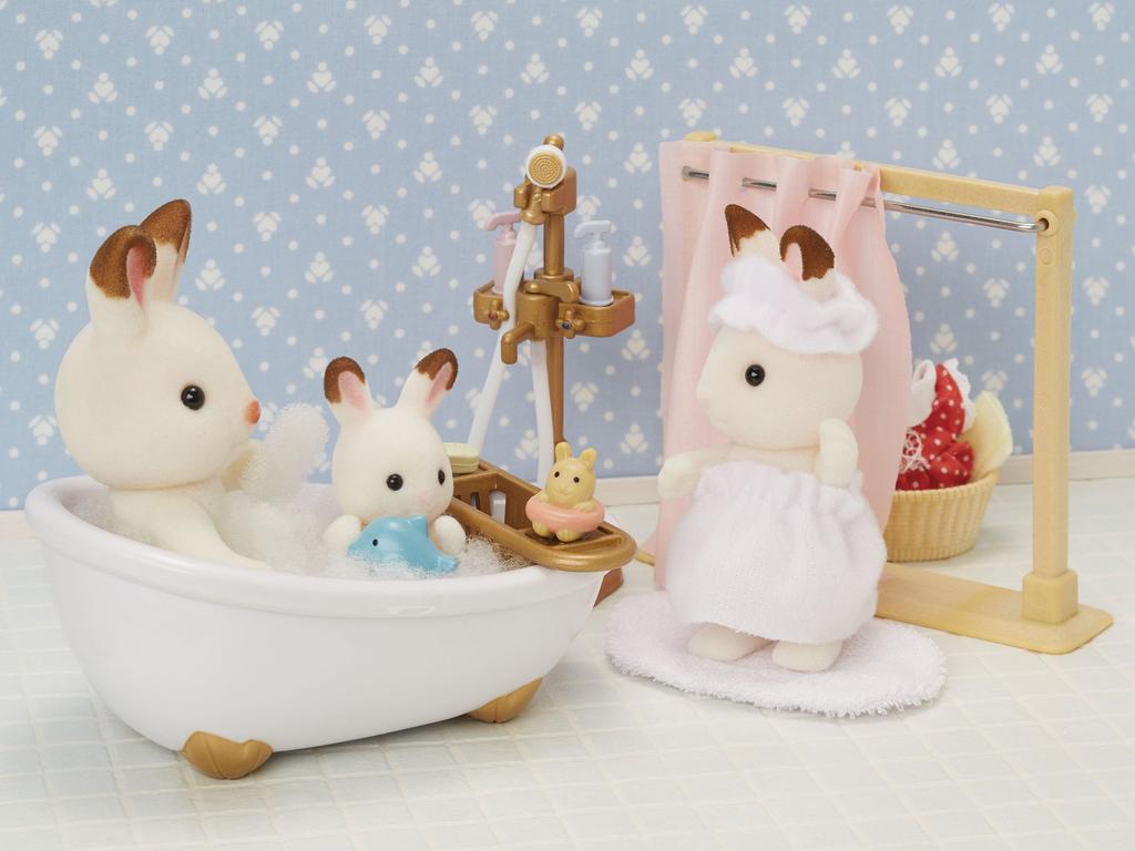 Sylvanian Families Furniture ST Mark Certified Toy Dollhouse for Ages 3 and Sylvanian Epoch [Bathroom Set] Ka-605 Up, Families,