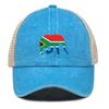 Шляпа от солнца с принтом флага Южной Африки и слона, регулируемая, патриотическая женская кепка, шляпа-тракер с необработанными краями для защиты от солнца, стильная, спортивная, с застежкой-снэпбэк