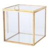 Gold Edge Geometric Glass Plant Planter Succulent Plants Container Home Landscape Decoration