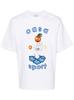 Casablanca Short Sleeve Crew Neck Short Sleeve T-Shirt for Men and Women Casablanca Alphabet Printed Pure Cotton