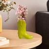 Mini Cowboy Boots Flower Vase Ornament Resin Figurine Statue Sculpture Flower Holder Container Home Office Table Centerpiece Decorative Floral Plants