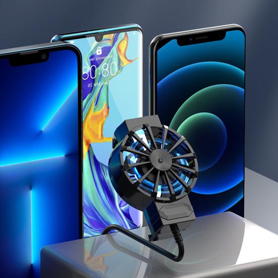 Задний радиатор для телефона Тихий с RGB-подсветкой Рассеивание тепла Сильный ветер 3-ступенчатая регулировка ветра Вентилятор радиатора Аксессуары для телефона