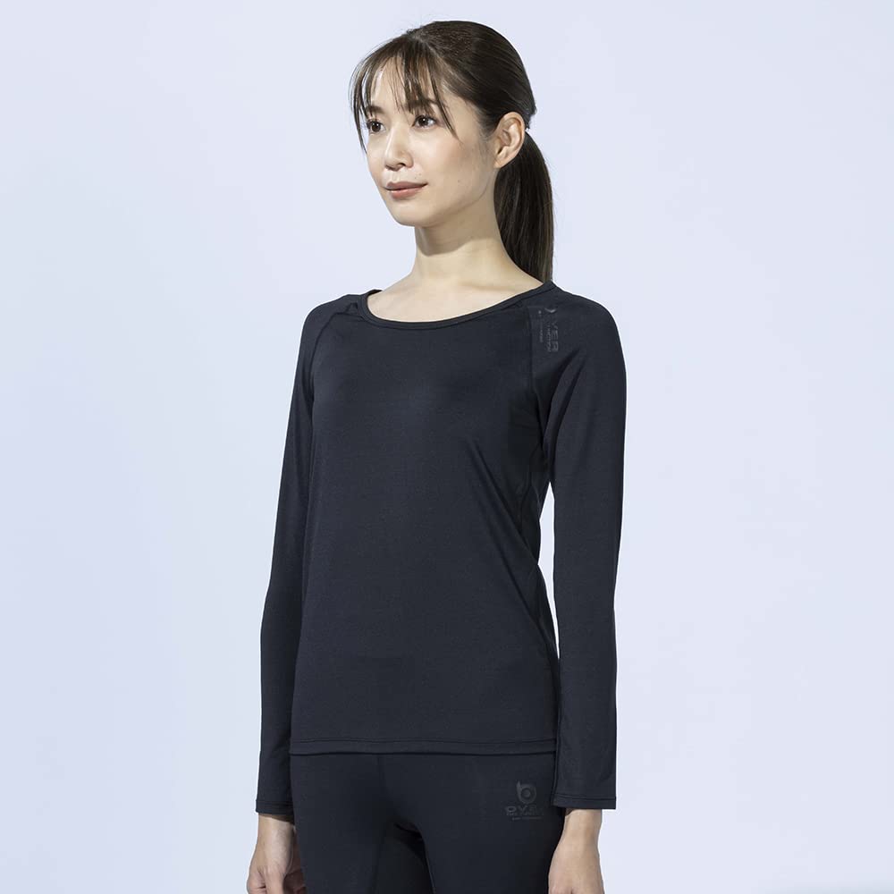 Перчатки Otafuku Всесезонные Длинные внутренние рукава Круглый вырез Регулировка температуры Дезодорирующие Защита от ультрафиолета Компрессионные Черные Размер L [Outlast Women's]