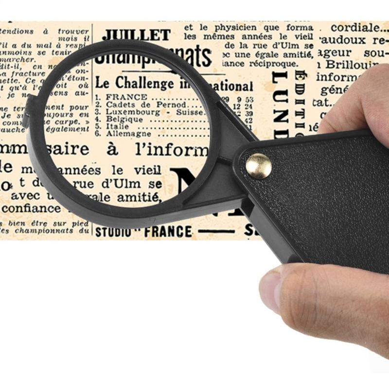 Портативные мини-лупы 10X складные для брелка лупа 2,56'' диаметр лупа