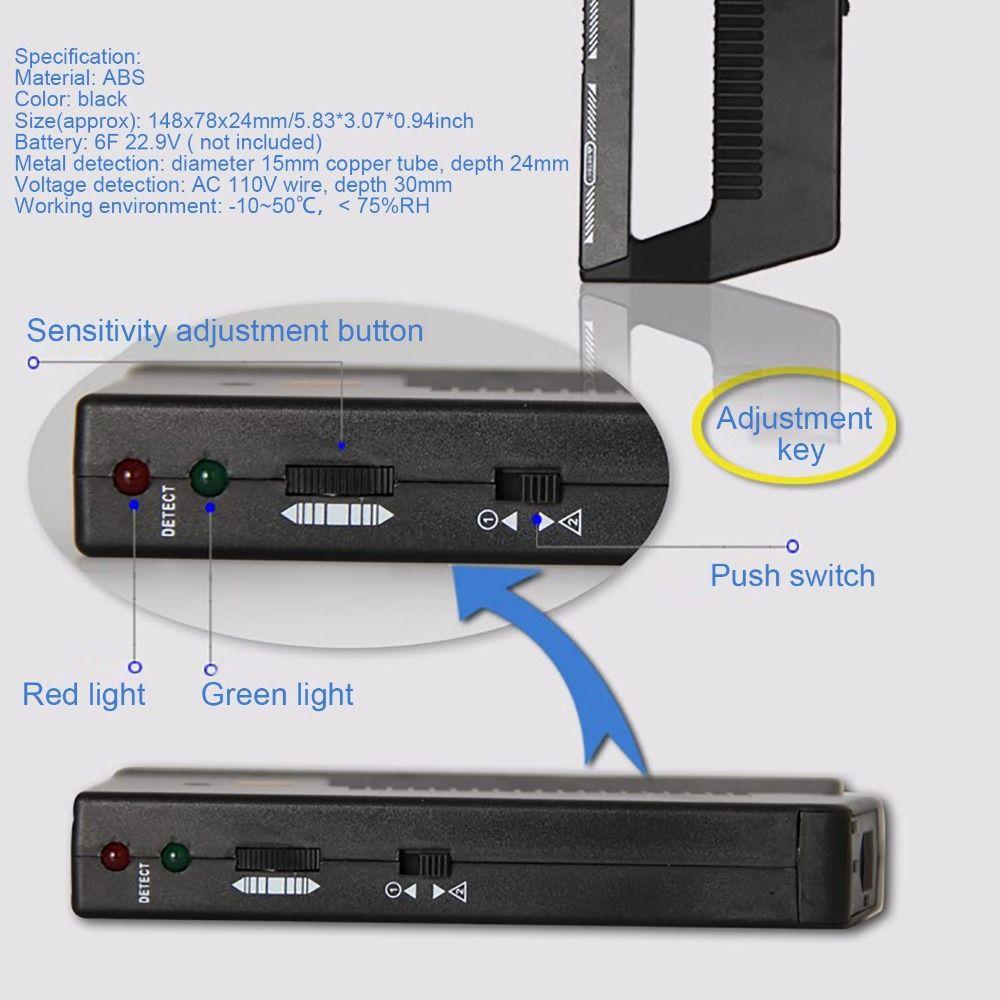 С подсветкой и сигнализацией, детектор питания для проводов и труб, высокочувствительный искатель стоек стен для взрослых