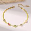 High-End Titanium Steel Women's Anklet - European & American Style, Niche Design, Non-Fading Jewelry