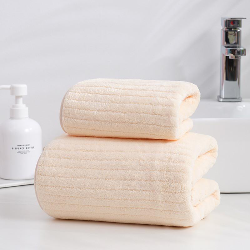 Adult Coral Fleece Face Towel With Edging For Shower And Face Care