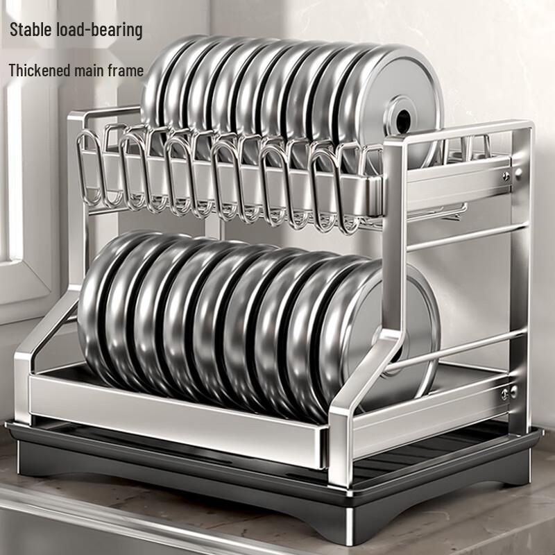 2-Tier Stainless Steel Countertop Dish Drying Rack
