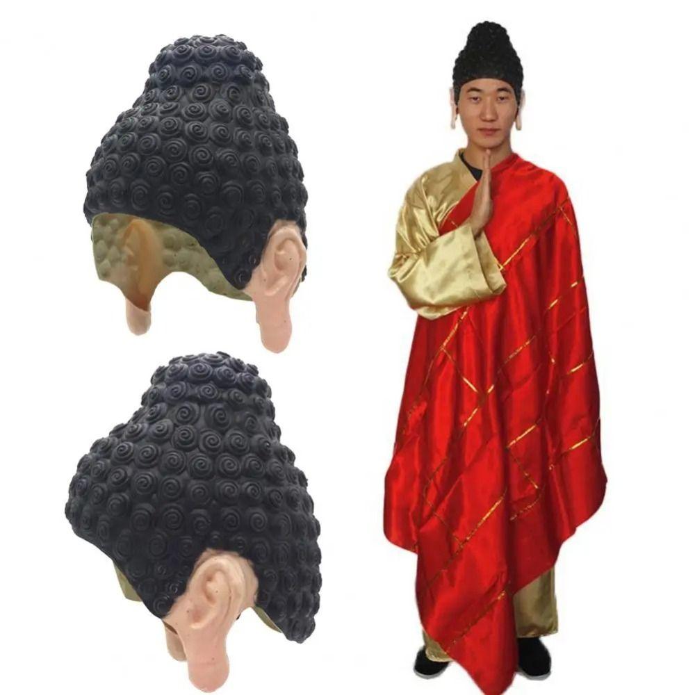 Unique Buddha Headgear Flexible Buddha Mask Swimming Caps Buddha Swimming Hat  Themed Events