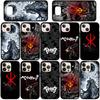 Чехол для телефона Samsung Galaxy S24 S23 iPhone 15 14 Xiaomi Redmi Note 13 12 11 8 10 9 Pro S22 S20 FE Max X XR OPPO A15 Huawei Berserk Guts аниме-чехол