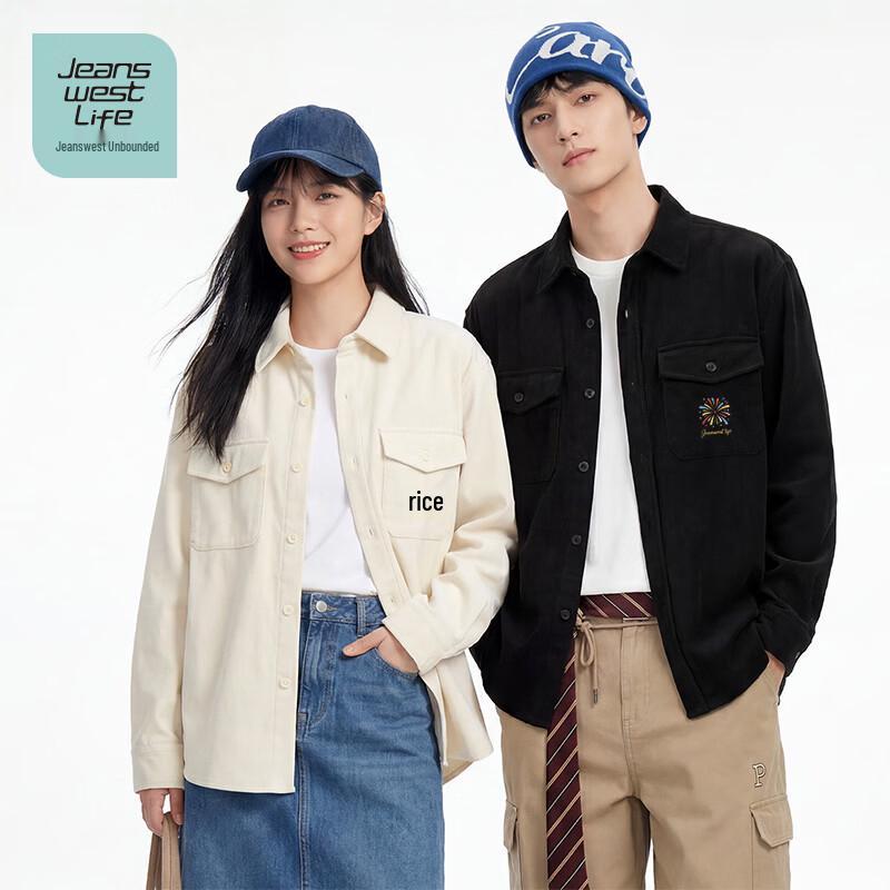 JEANSWEST LIFE Мужская вельветовая повседневная рубашка с длинным рукавом