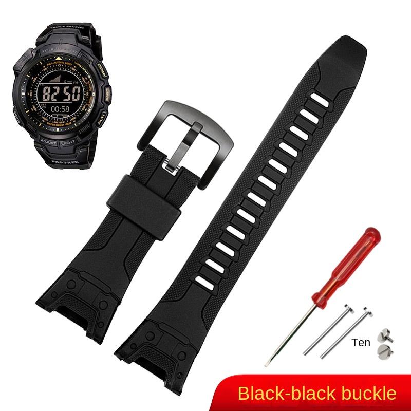 Для часов Casio PROTREK PRG-110Y PRG-110C PRW-1300Y PRW-1500Y PRG-130Y смоляной Спортивный ремешок 26 мм Силиконовый ремешок для часов Аксессуары