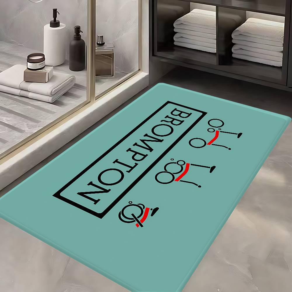 Brompton LOGO Bathroom Mat Kids Room Bedroom Decoration Balcony Anti-Slip Doormat Living Room Welcome Rug