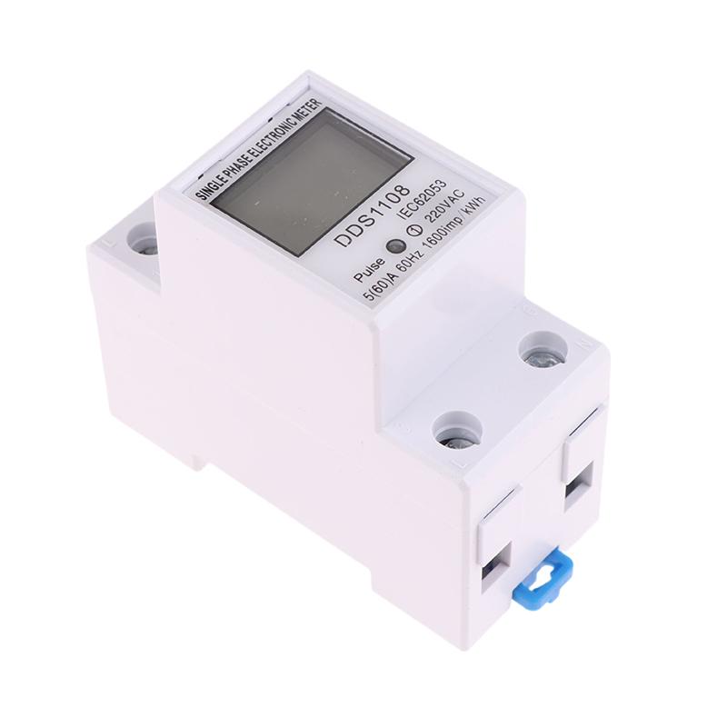 60A Dds1108 ЖК-цифровой дисплей Однофазный счетчик электроэнергии с подсветкой Однофазный счетчик электроэнергии Тестовые приборы Детекторы
