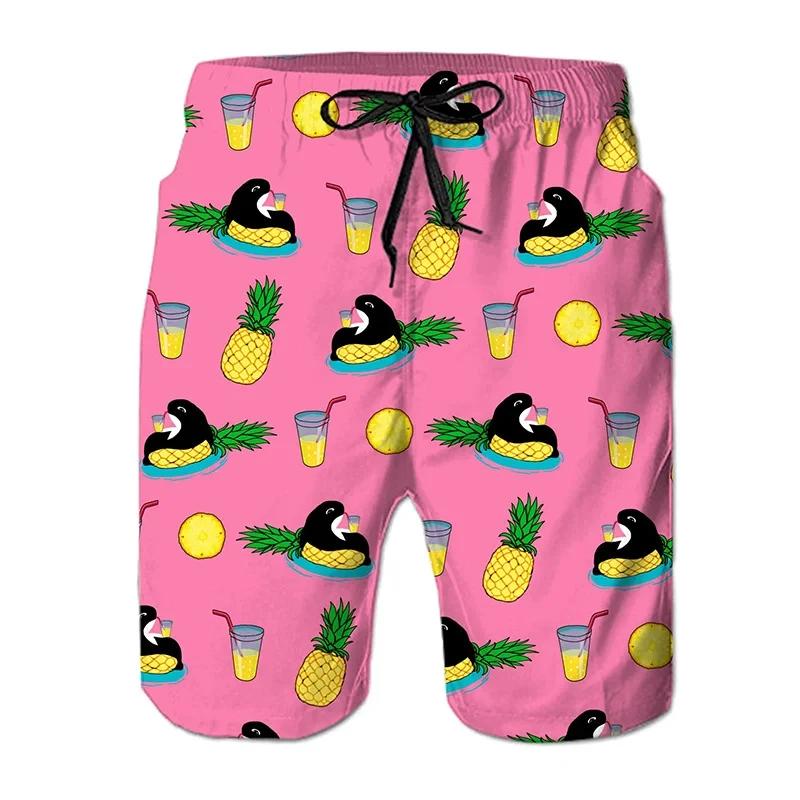 Пляжные шорты в гавайском стиле, купальник, шорты, тропические летние повседневные мужские шорты для плавания, шорты с 3D-принтом и множеством принтов с животными
