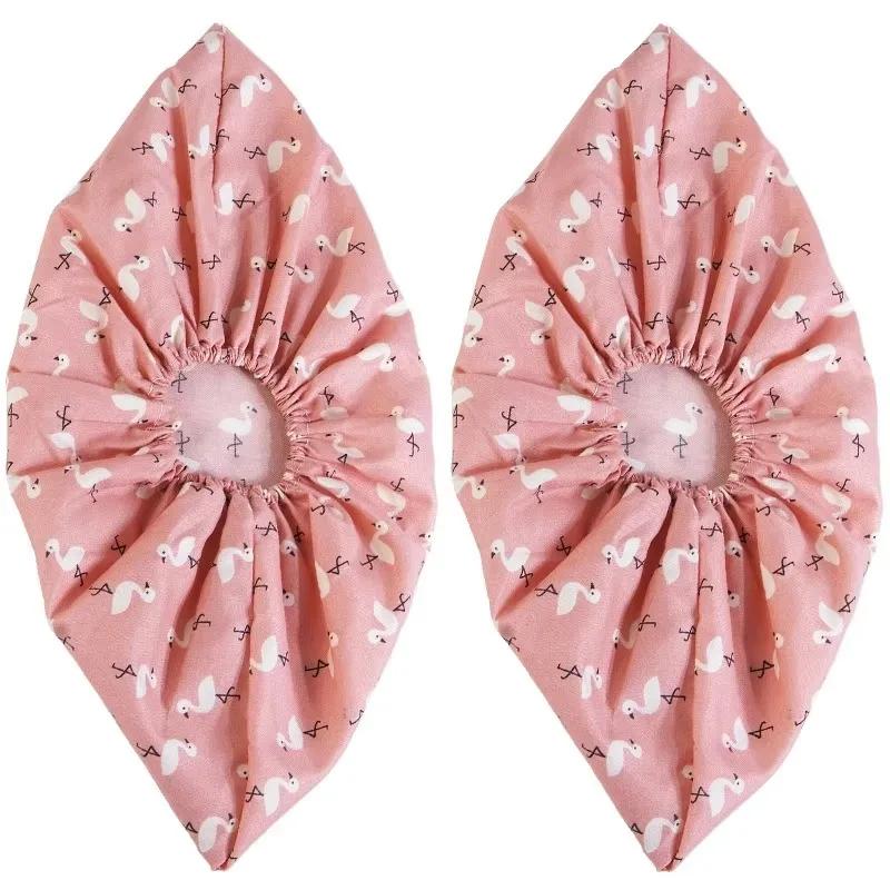 New 1 Pair Home Washable Elastic Adult Dustproof Cloth Shoe Covers Indoor Use Student Computer Rooms Cafes Fabric Foot Covers