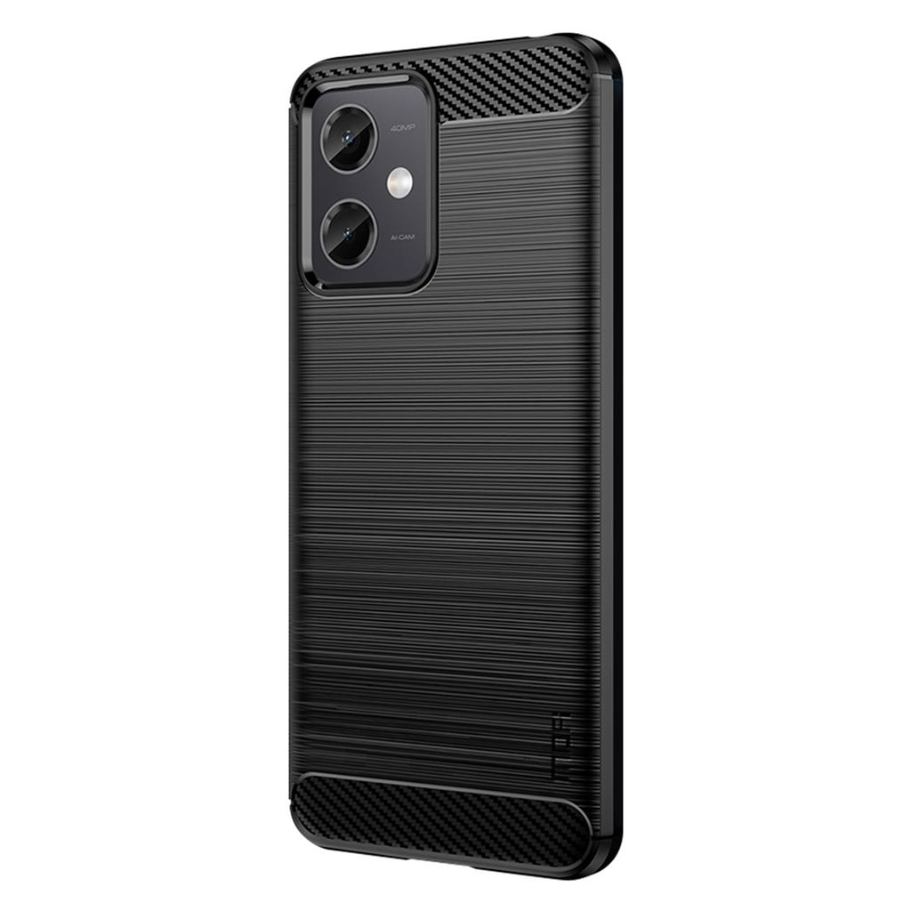 MOFI JK TPU Series-1 for Xiaomi Redmi Note 12 5G (Global)/(India)/(China)/Poco X5 5G Carbon Fiber Brushed Phone Case Soft TPU Phone Back Cover