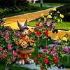 High Brightness Solar Azalea  Light Energy Saving Flowers Lawn Lamp  Outdoor Courtyard