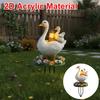 Acrylic Duck Yard Sign Lantern Pattern Ground Stake New Goose Garden Stake  Animal Yard Decor