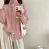 Women's Autumn and Winter Double Zip Solid Colour Twist Knit Cardigan Sweater