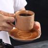 Ретро Кружка из Грубой Керамики Креативные Кофейные Чашки Набор с Блюдцами Ресторан Офис Дом Изысканный Послеобеденный Латте Керамические Чашки для Чая Подарок