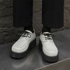 Новая модная обувь на платформе, увеличивающая рост, корейская версия, универсальная обувь на среднем каблуке в стиле кэжуал, белая мужская обувь на шнуровке, 96590-J
