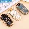 Golden-edged TPU Car Remote Key Case Cover Shell For A1 A3 8V A4 B8 B9 A5 A6 C7 A7 A8 Q3 Q5 Q7 S4 S6 S7 S8 R8 TT Holder Accessories