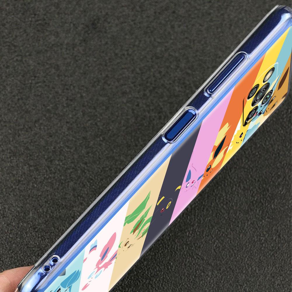 Anime Pokemon Eevee Phone Case For Xiaomi Mi Poco X3 NFC M3 Pro F3 GT M4 F1 12 11 Lite 12X 10T Note 10 9T Transparent Soft Cover