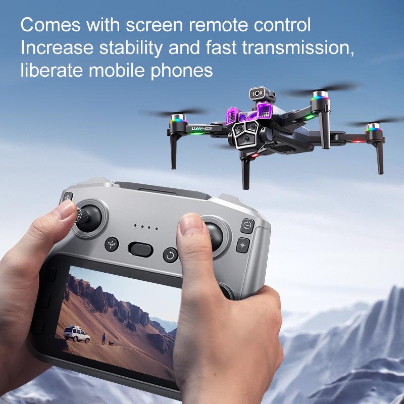 CrossA19PRO Drone: Large Screen HD Aerial Photography with Intelligent Obstacle Avoidance and Brushless Quadcopter.