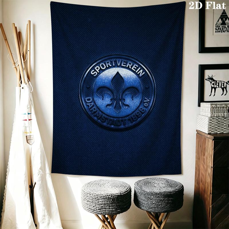 Fc Olympia Darmstadt Wall Tapestry Aesthetic Wall Hanging Printed Fabric Blanket Decorative Tapestries for Bedroom Living Room Home Decor