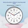 Красочные настенные часы для раннего развития, бесшумные, круглые, электронные, цветные, без сверления, минималистичные, обучающие, настенные