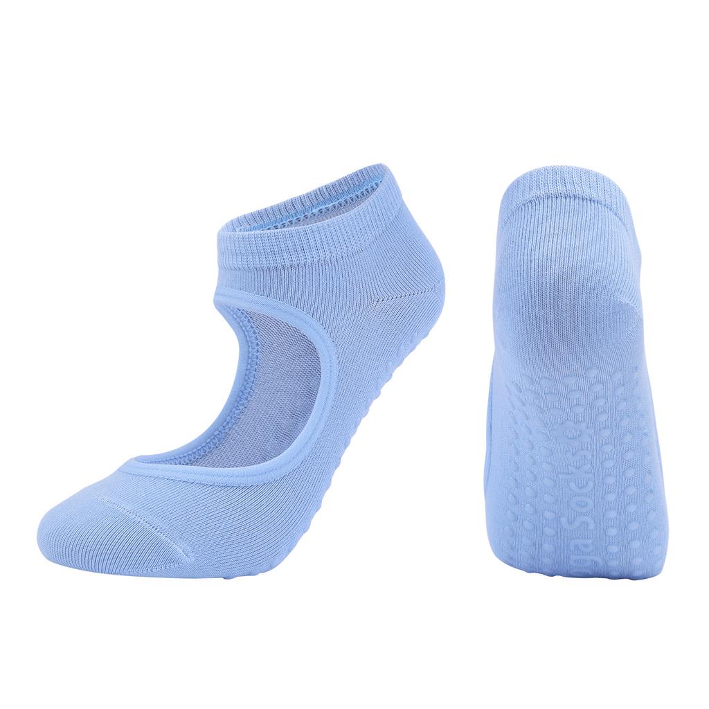 Women Sports Yoga Socks Anti Skid Breathable Fitness Pilates Socks Dancing Gym Heel Non Slip Cotton Sock