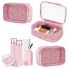 Прозрачные косметички из ПВХ с бантом для женщин, дорожная косметичка для туалетных принадлежностей на молнии, дорожные подарки