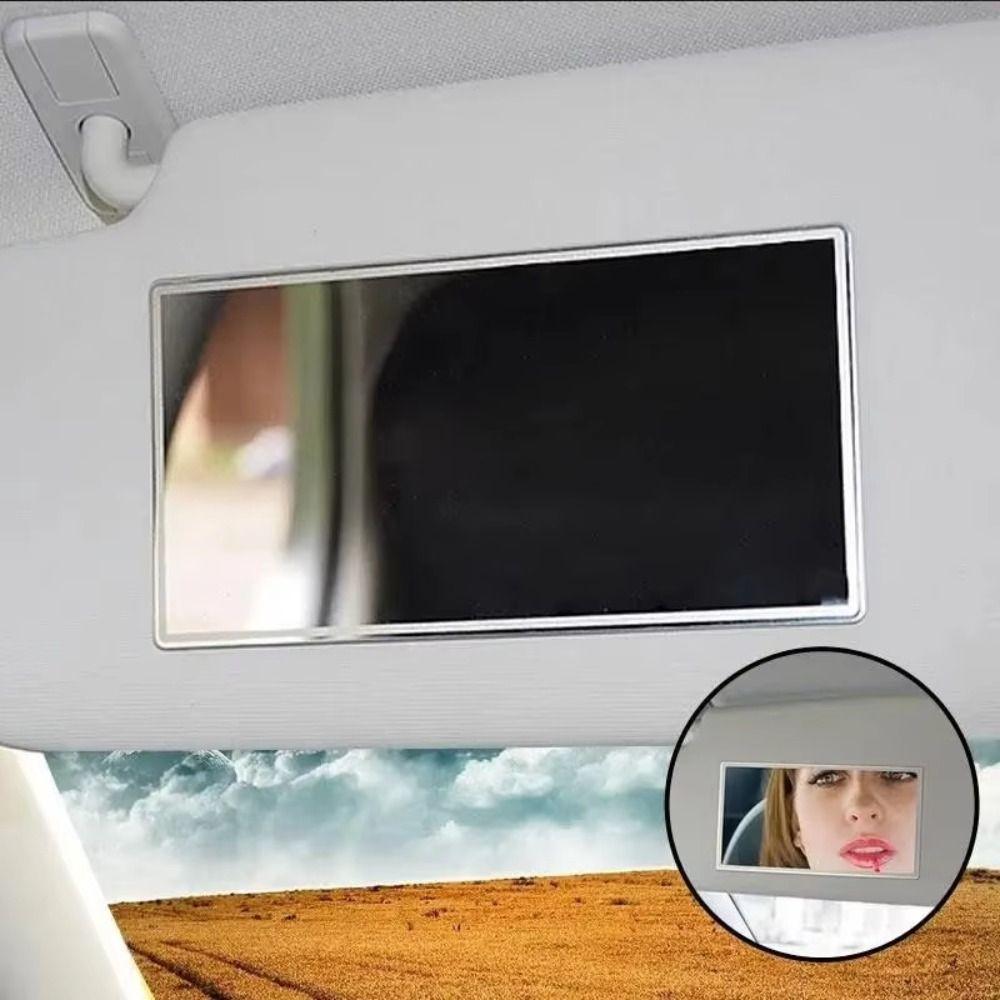 Portable Car Makeup Mirror Self-adhesive Auto Vanity Mirror Car Sun Visor Mirror Auto Accessories