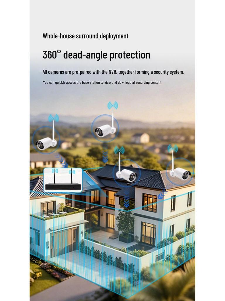 Беспроводной комплект NVR 5 МП: 4/8-канальная система видеонаблюдения с удаленным просмотром через мобильное устройство